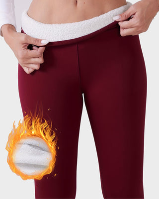 Effen Hoge Taille Legging met Thermovoering & Zakken