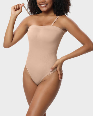 Naadloze Bandeau Shaping Bodysuit met Afneembare Bandjes