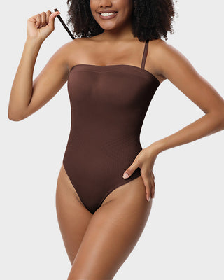Naadloze Bandeau Shaping Bodysuit met Afneembare Bandjes