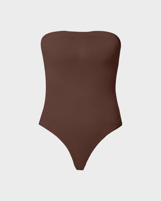 Naadloze Bandeau Shaping Bodysuit met Afneembare Bandjes