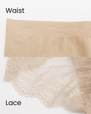 High Waist Tummy Control Kantafgewerkte Mesh Slip