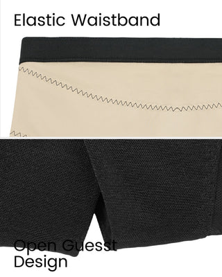Hoge Taille Criss-Cross Mesh Corrigerende Shorts tot Halverwege het Bovenbeen