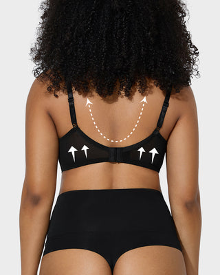 Sujetador de encaje con cobertura total y efecto minimizador