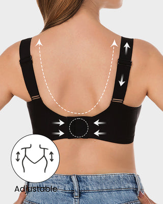 Sujetador con parte delantera de malla y forma contorneada