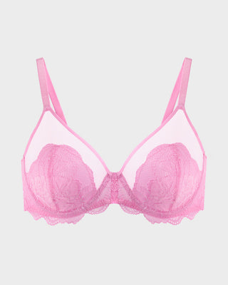 Sujetador de encaje con cobertura total y efecto minimizador