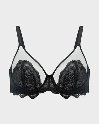 Sujetador de encaje con cobertura total y efecto minimizador