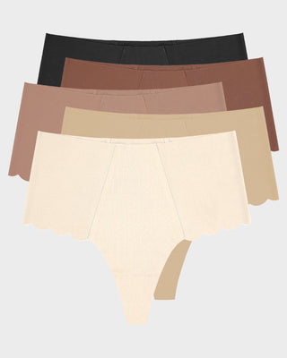 Hoog Getailleerde Naadloze String (5-pack)