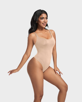 Naadloze Sculpt Bodysuit zonder Mouwen met Ronde Hals en Stringmodel