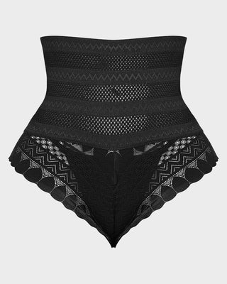 Hoge Taille Shaping Slip met Kant en Mesh – Buikcorrigerend