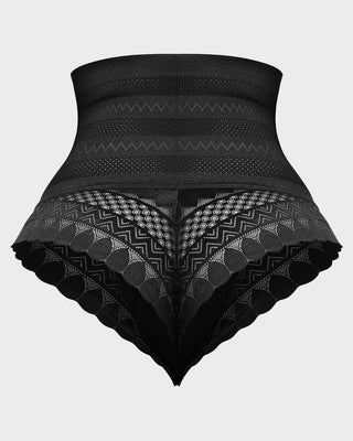 Hoge Taille Shaping Slip met Kant en Mesh – Buikcorrigerend