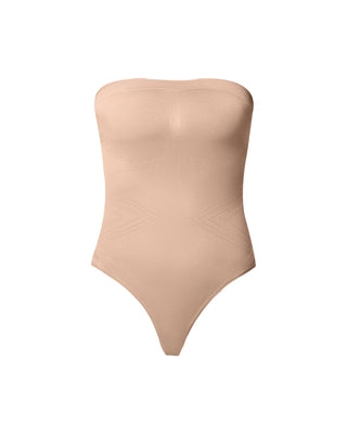 Naadloze Bandeau Shaping Bodysuit met Afneembare Bandjes